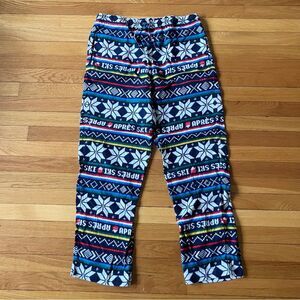 Hanna Andersson Holiday Christmas Snowflake Cozy Ski Flannel Pajama Pants Medium
